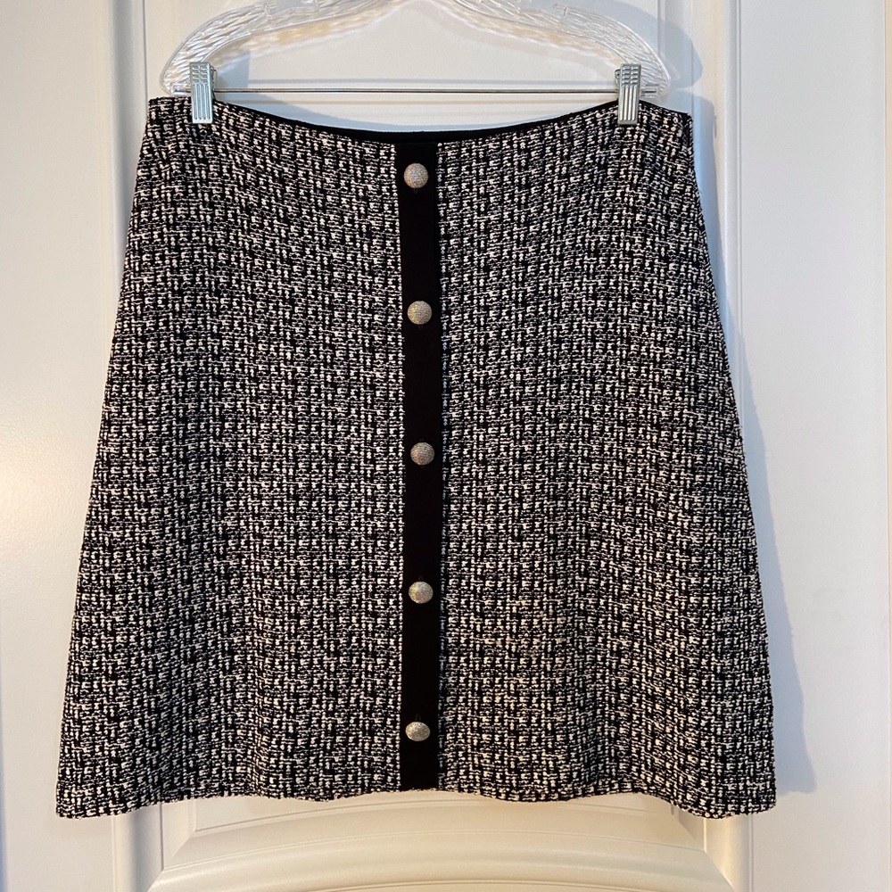 St John black and white knit skirt.